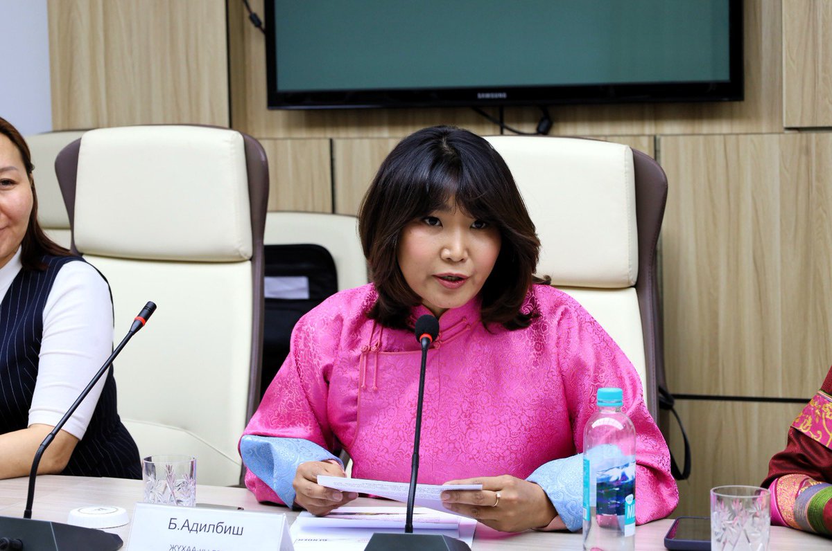 MatildaDimovska's tweet photo. Today, ๐ฒ๐ณ Mongolia takes a step forward for #GenderEquality & #ClimateAction! Pleased to join @MECCMongolia, @BatiinBatbaatar, #eccofarm and @NCGE for the launch of the Gender Equality Seal, embedding global gender standards into environmental governance. ๐ฑ https://t.co/is9kBjCWtR