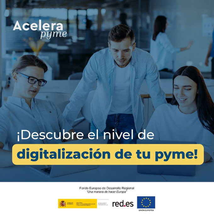 💻 ¿Quieres conocer el grado de digitalización de tu pyme?

📊 Realiza el test de autodiagnóstico digital de <a href="/Acelerapyme/">Acelera pyme</a> 📝 y evalúa tu nivel de madurez digital y 🔐 ciberseguridad en todos los ámbitos de tu negocio.

🖱️Inicia sesión y evalúa tu pyme ya🟡
bit.ly/4qb6LhQ