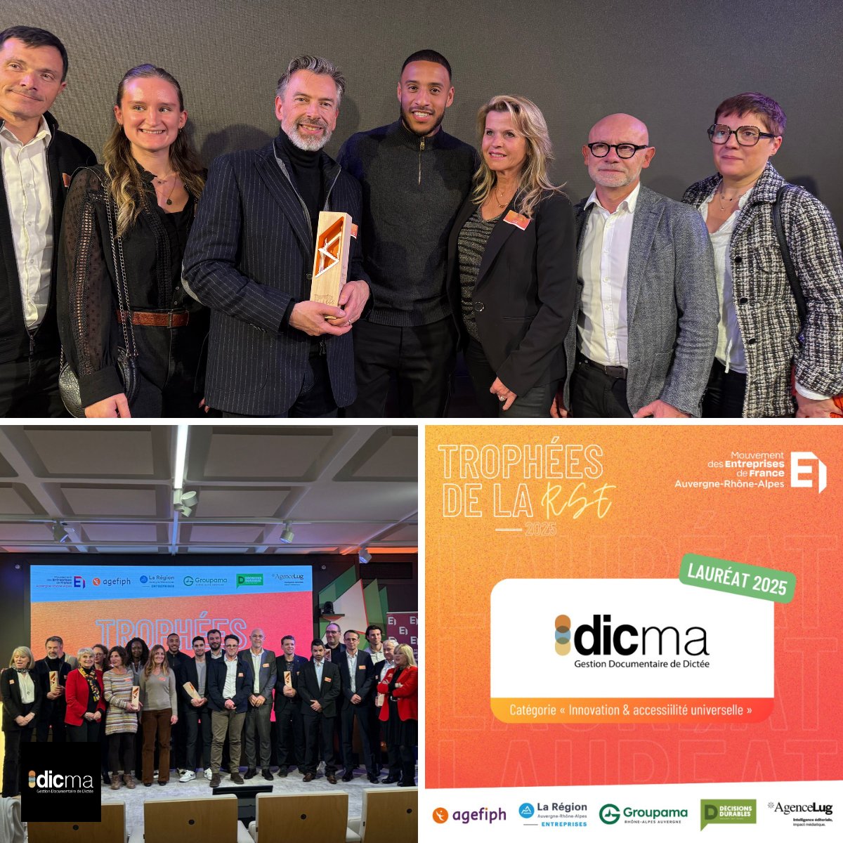 Nous sommes lauréats des Trophées #RSE 2025 ! 🎉

👉 Catégorie #Handicap &amp; #Inclusion avec notre projet "La voix comme levier d’inclusion" :
→ La dictée vocale Dragon (<a href="/microsoftfrance/">Microsoft France</a>)
→ Le micro Silence

Merci <a href="/MedefAura/">MEDEF Auvergne-Rhône-Alpes</a>, <a href="/GroupamaRaa/">Groupama RAA</a> et leurs partenaires ! 🤩