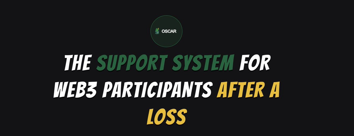 oscarmemehelp's tweet image. Most people don’t lose money because they’re stupid.
They lose because they’re alone.

Oscar is the support system for Web3 participants after a loss.
Calm. Practical. No hype.