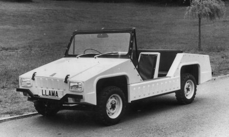 TheImpClub's tweet photo. 8 days until Christmas. The letter S is for Siva Llama. Shown at the 1974 Motor Show, steel chassis/fibreglass body that with entirely flat panels,resembled a Mini Moke. 4 options, 2 seater roadster, 4 seater convertible, estate or a van, powered by the Imp engine and gearbox. https://t.co/CGx9dJxk6t