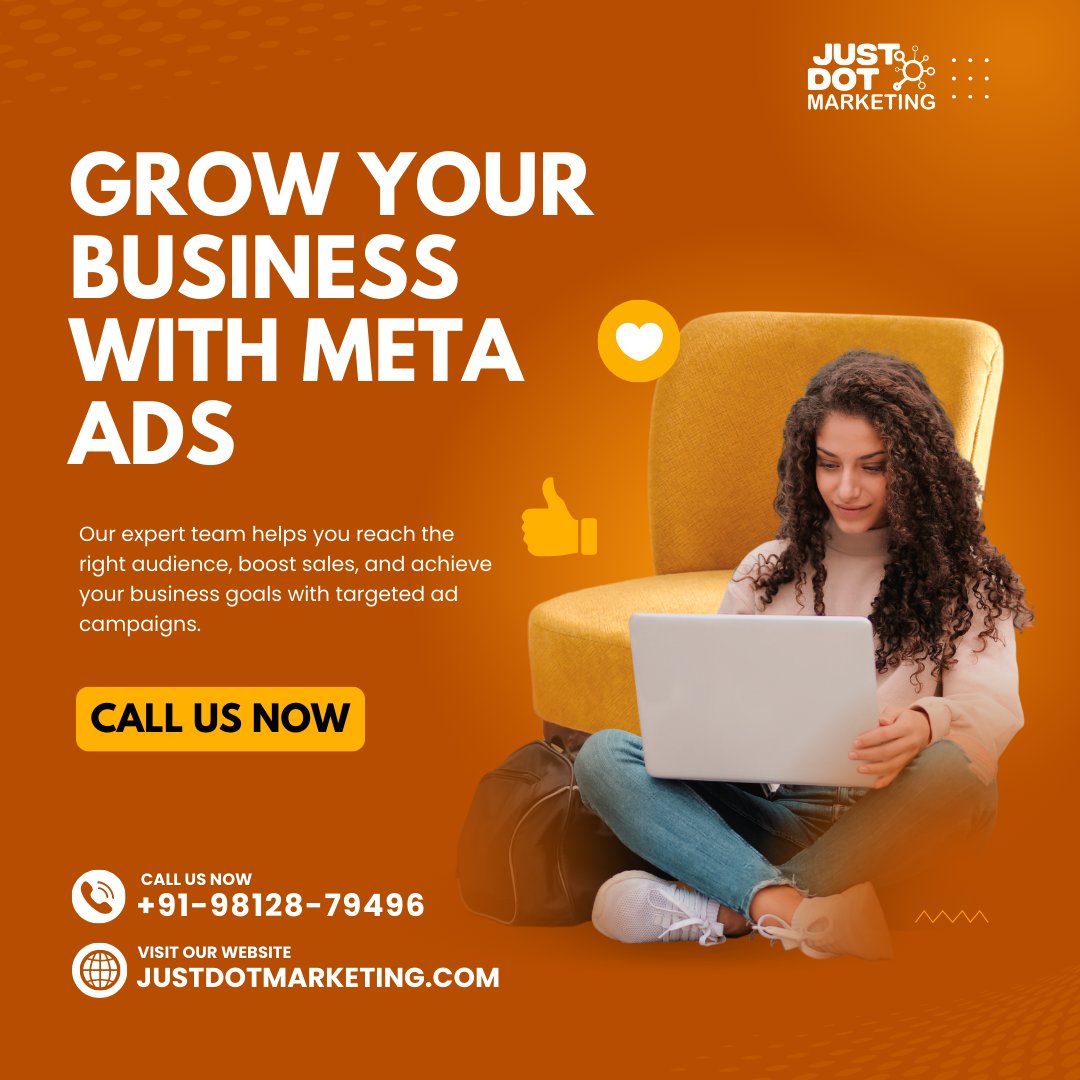 Justdotmarket's tweet photo. Grow your business with Meta Ads

Reach the right audience, boost sales &amp; get better ROI with expert ad strategies by Just Dot Marketing.
Ads setup starting at ₹4,999
📞 +91 98128 79496

#MetaAds #BusinessGrowth #DigitalMarketing #FacebookAds #StartupIndia #JustDotMarketing https://t.co/PsNIGbSpCi