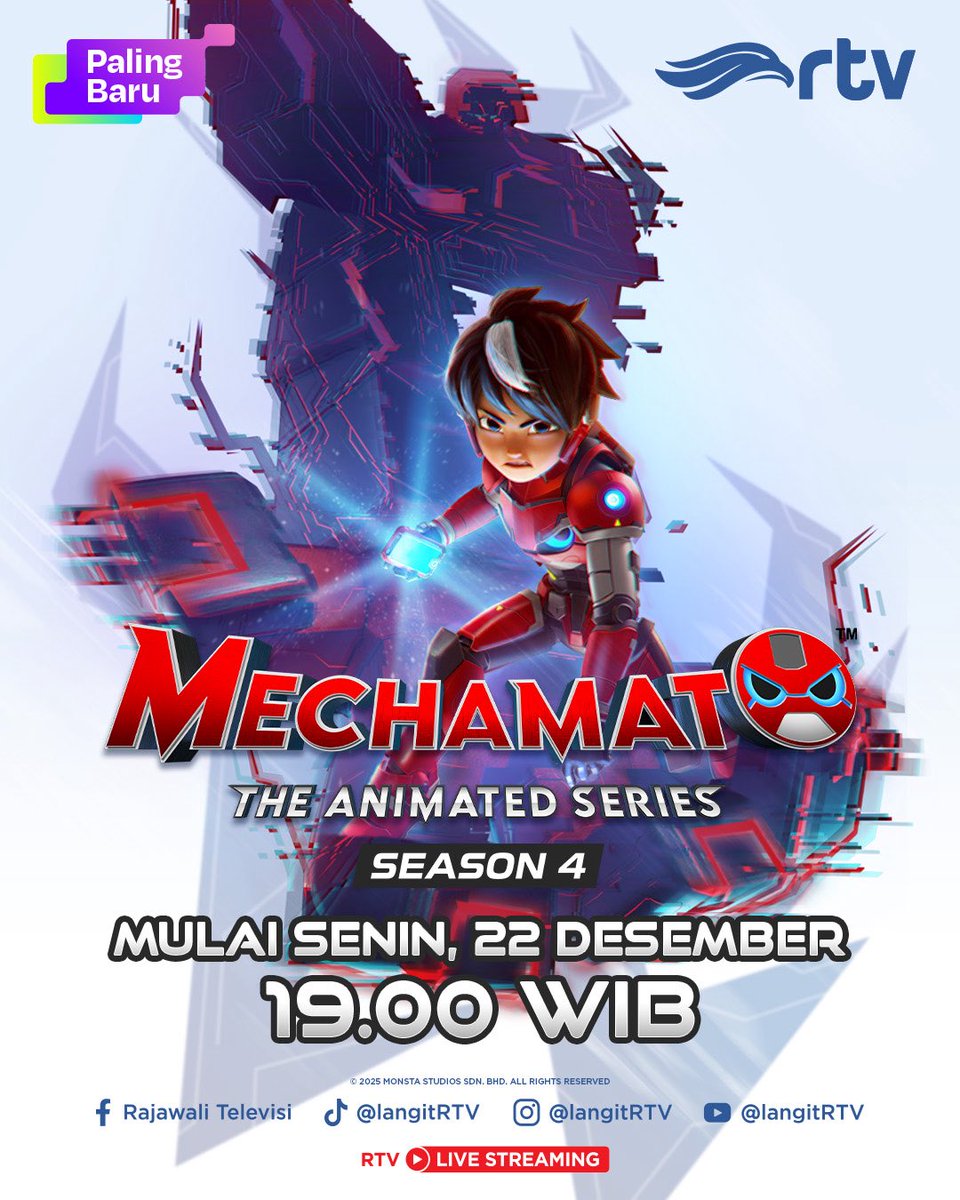 langitRTV's tweet photo. Semoga semuanya nonton Mechamato di RTV ya.
#RTVDigital #dikepoin #MechamatoRTV #yaallahsayangibilqis #bilqis https://t.co/pC3str1Sbi
