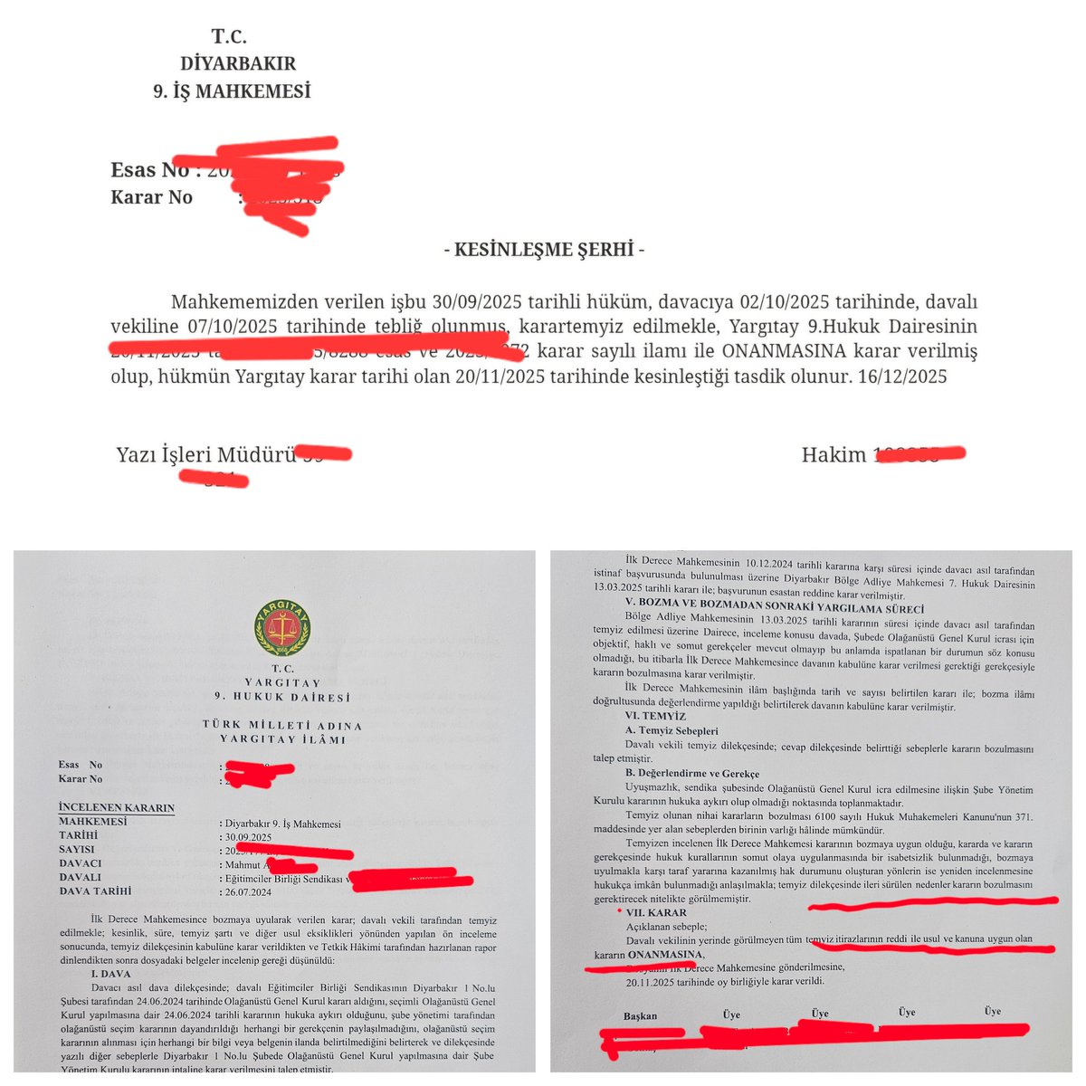 “YARGITAY, BU SEÇİM HUKUKSUZDUR! BU KARAR KEYFİDİR, GEÇERSİZDİR! İPTAL EDİYORUM!” 

“Türkümüz dünyayı kardeş bilendir, 
  Gökleri insanın ortak tarlası…”

Merhum Kurucu Genel Başkanımız Mehmet Akif İnan, bize bir medeniyet davası bıraktı. O, sendikacılığı hak, ahlak, adalet ve