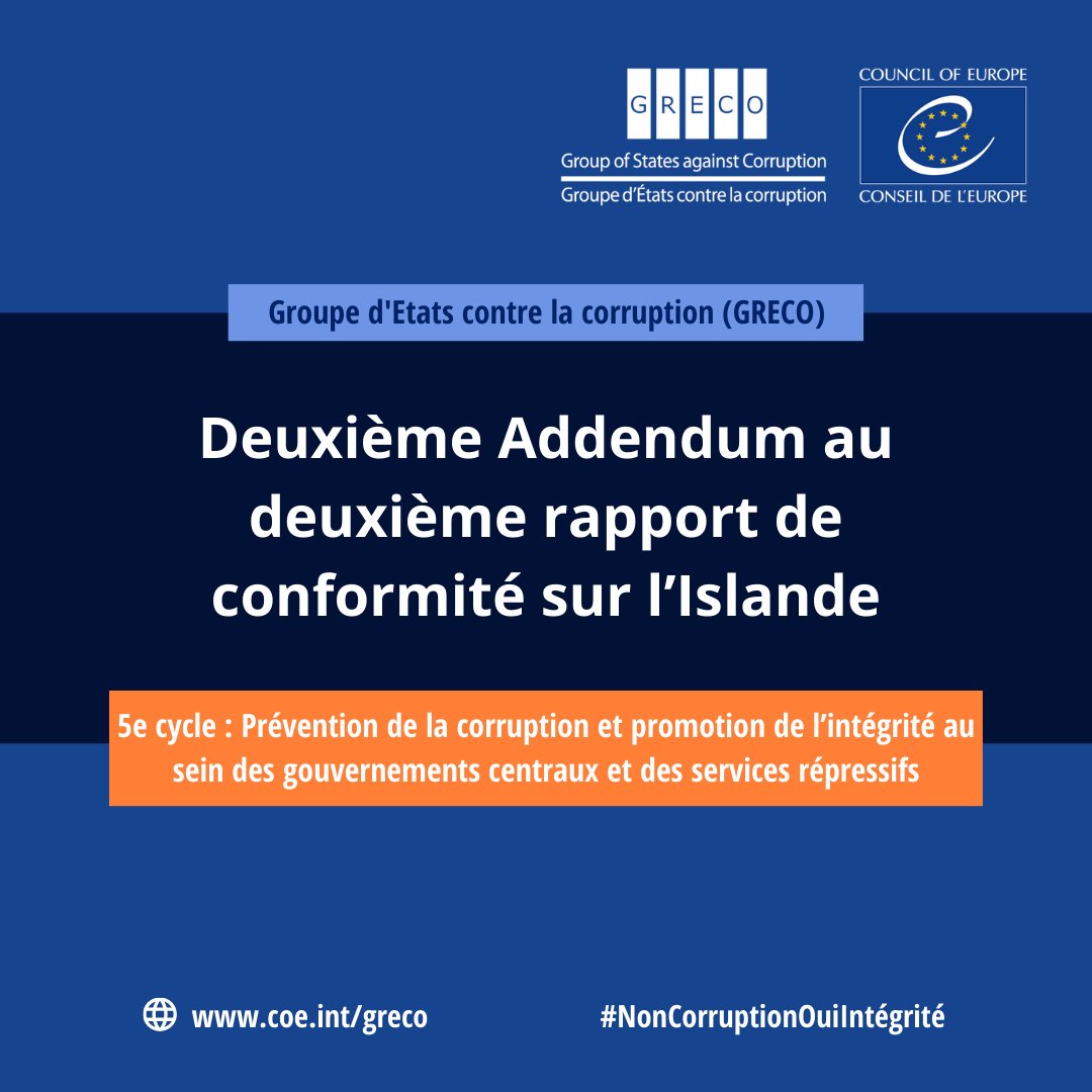 GRECO Council of Europe tweet media