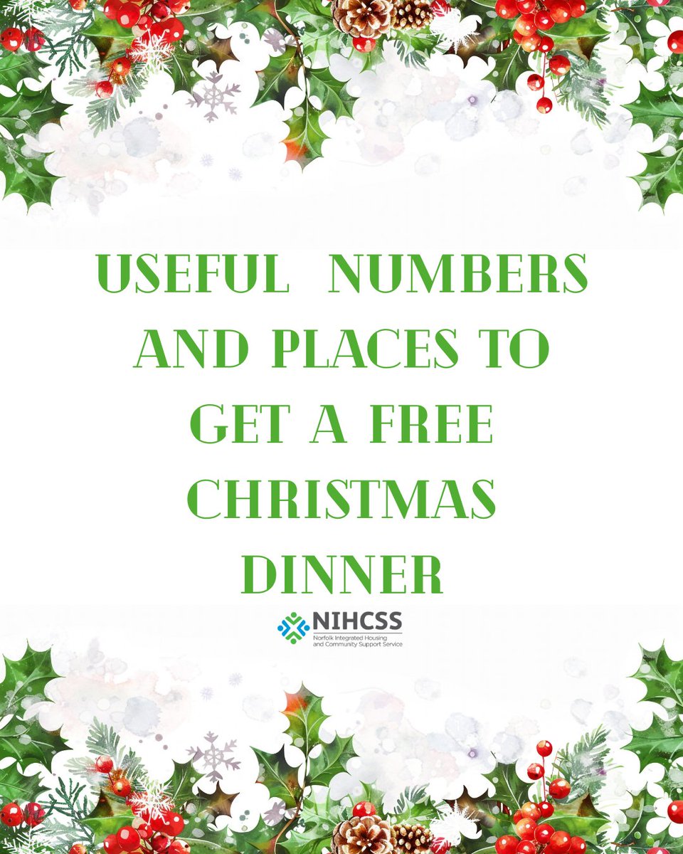 nihcssMH's tweet photo. Support is available this Christmas (Part 2)🎄
If you need someone to talk to or access warm meals, help is here.
Please share 💙💚
#ChristmasSupport #YouAreNotAlone #NIHCSS #Together https://t.co/9Sf4NRoKPq