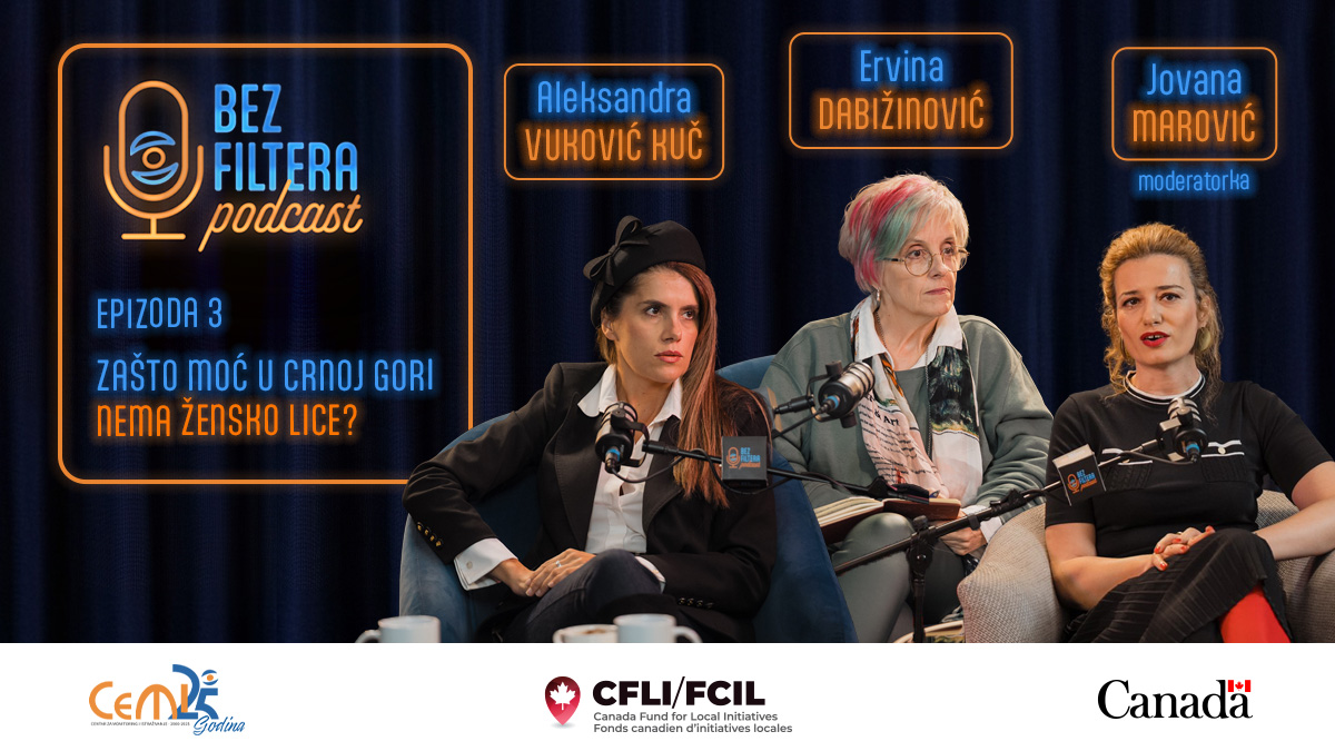CeMI_ME's tweet photo. 🎙️ U trećoj epizodi podcasta „Bez filtera“, govorimo o tome zašto žene i dalje ostaju van centara političke moći, kako patrijarhat oblikuje politiku, zašto formalne politike rodne ravnopravnosti ne daju rezultate i da li su obavezujuće rodne kvote jedino pravedno rješenje. https://t.co/msSGDuKAA7