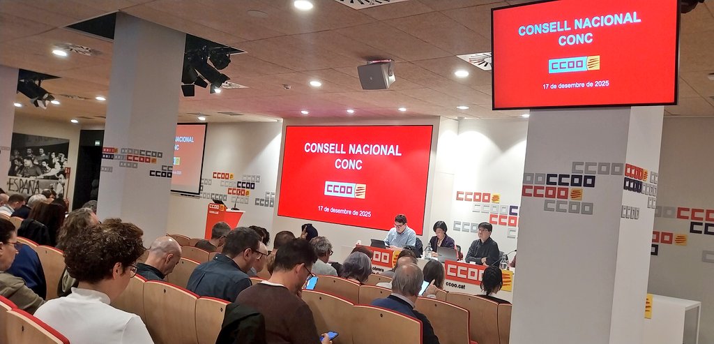 Nova sessió del Consell Nacional de <a href="/ccoocatalunya/">CCOO de Catalunya</a>  avui 17 de desembre de 2025