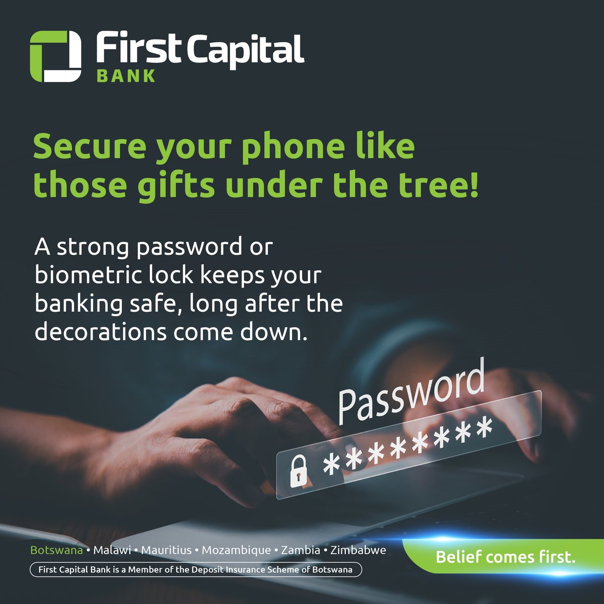 The holiday rush can make us a little too relaxed with our phones, but this is when scammers rely on people letting their guard down. 🧐 Make sure your device stays locked, updated, &amp; password protected everywhere you go this December. 📱

A secure phone means secure banking, no