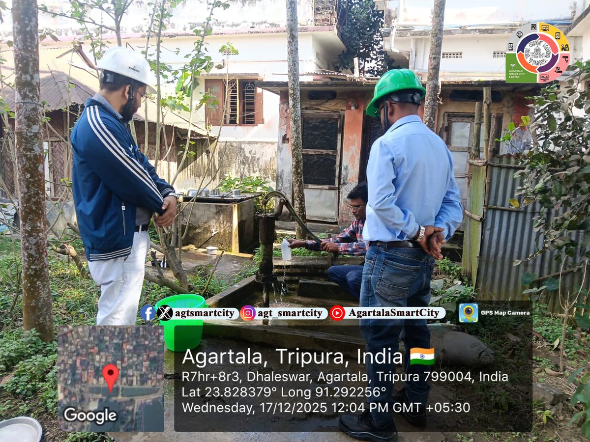 agtsmartcity's tweet image. O&amp;amp;M in action at MBB College Lake. 🌊
Our on-site team is conducting essential groundwater and air quality monitoring—ensuring a healthier, more sustainable foundation for Smart Agartala. 💧🌿
#agartalasmartcity #ADB #CleanFuture