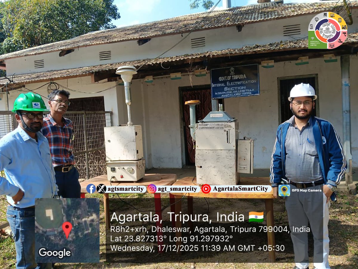 agtsmartcity's tweet image. O&amp;amp;M in action at MBB College Lake. 🌊
Our on-site team is conducting essential groundwater and air quality monitoring—ensuring a healthier, more sustainable foundation for Smart Agartala. 💧🌿
#agartalasmartcity #ADB #CleanFuture