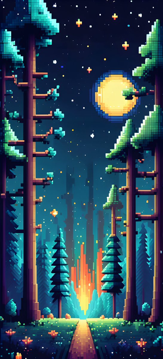 siyah_havyar's tweet image. "Get ready to level up your phone's style with this rad retro pixel art wallpaper! #RetroGamingVibes #PixelArt"