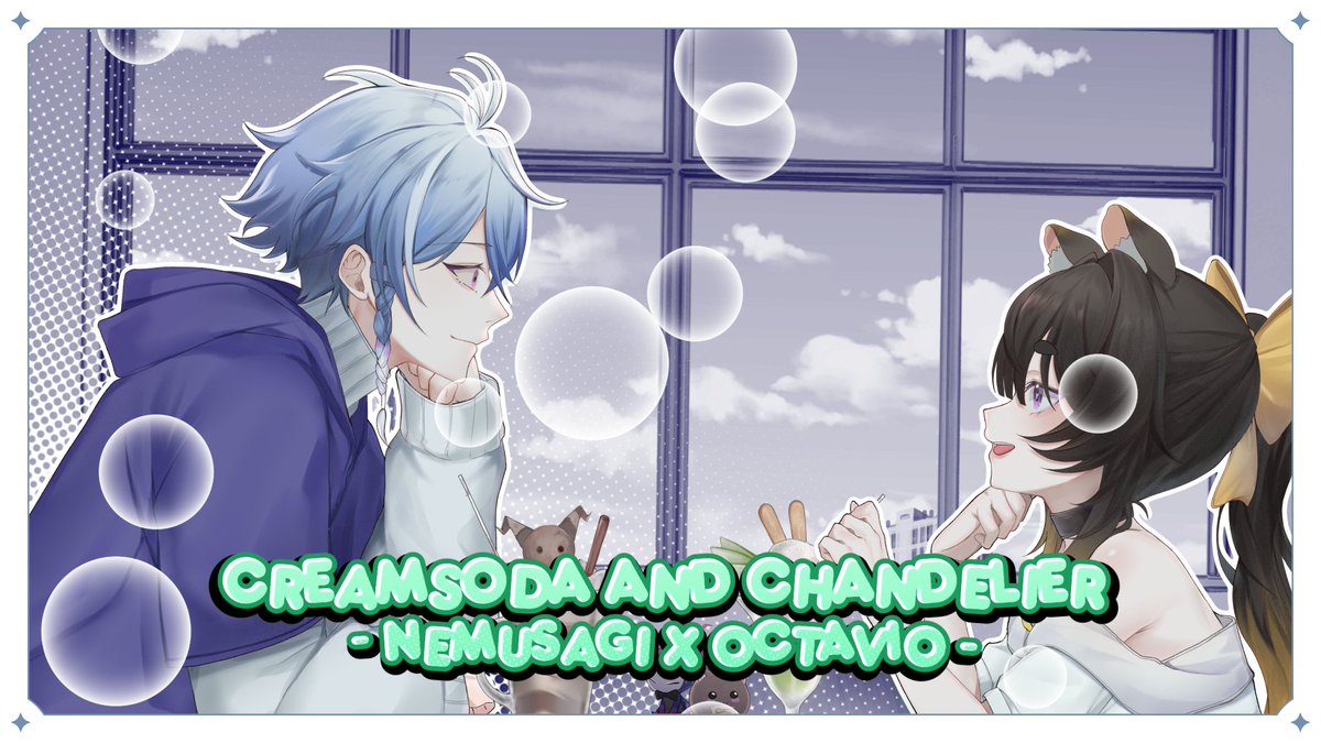 nemusanji's tweet image. Cream Soda &amp;amp; Chandelier (クリームソーダとシャンデリア)

Nemusagi &amp;amp; @/octavio_holo  cover 🧋🍨

📅: 12/19 (FRI)
⏲️: 18:00 PHT | 19:00 JPT

 ⟢ youtu.be/l6yJYjzkpF0