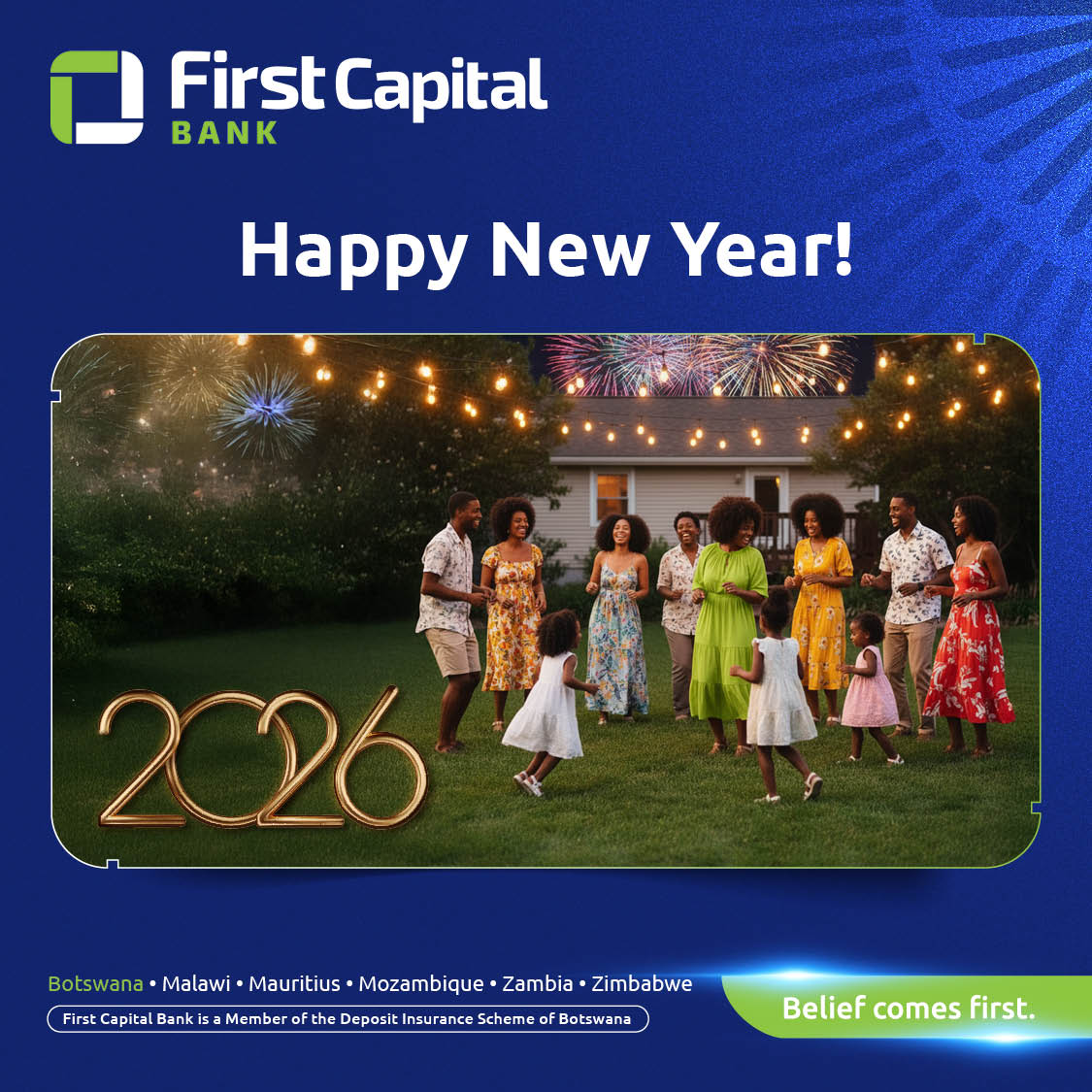 Happy New Year! 🎉

Here’s to fresh starts, bold dreams, and belief in what’s possible. We look forward to serving you in 2026! 

#HappyNewYear #NewBeginnings #BeliefComesFirst #FirstCapitalBank