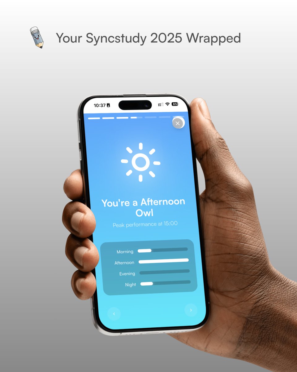 syncstudy's tweet photo. Your 2025 Study Wrapped is live!

See your peak performance hours and when you actually study best throughout the day.

Screenshot your results and tag us @syncstudy 📸. We will be checking 👀 https://t.co/rxZf9V1UMB