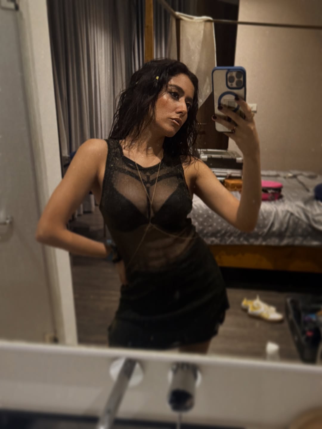 Jonita Gandhi sexy bra visible