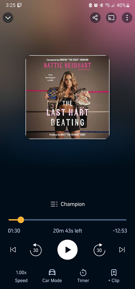 TJPeters's tweet photo. Listened to @NatbyNature book on audible Couldn't get enough I caught her on the podcasts hosted by on @StephMcMahon and @CodyRhodes https://t.co/KFoDK9lKsV