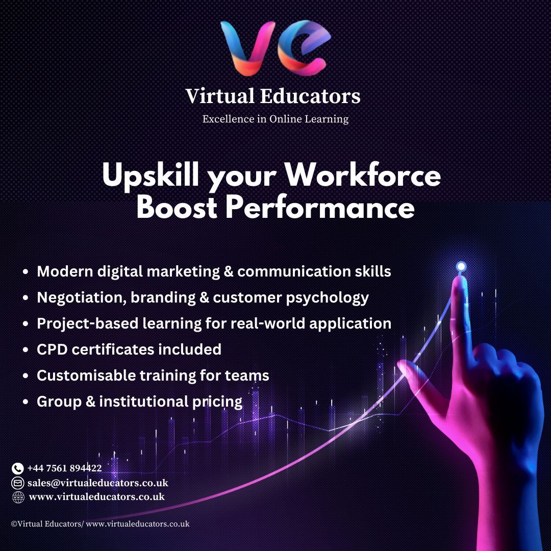 V_educators's tweet photo. Sales &amp; Marketing teams need more than theory.

Our programmes deliver practical, project-based training aligned with real workplace KPIs.

📩 sales@virtualeducators.co.uk

#B2BTraining #SalesTraining #MarketingSkills #ProfessionalDevelopment #CorporateLearning #WorkplaceSkills https://t.co/cASKvLplxQ