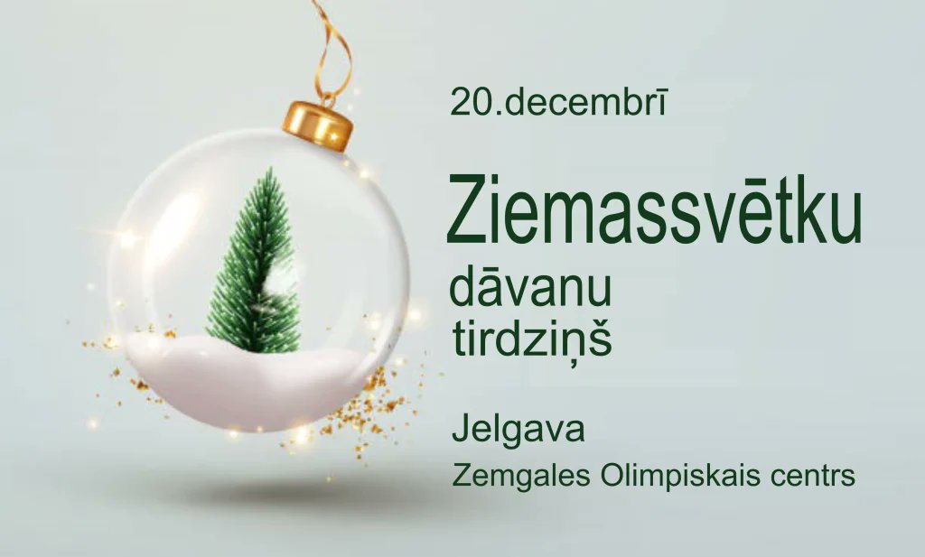 ZIEMASSVĒTKU DĀVANU TIRDZIŅŠ JELGAVĀ
Iepērcies šonedēļ!
#19decembris #20decembris #21decembris
#decembratirdzini #ziemastirdzini #svetki