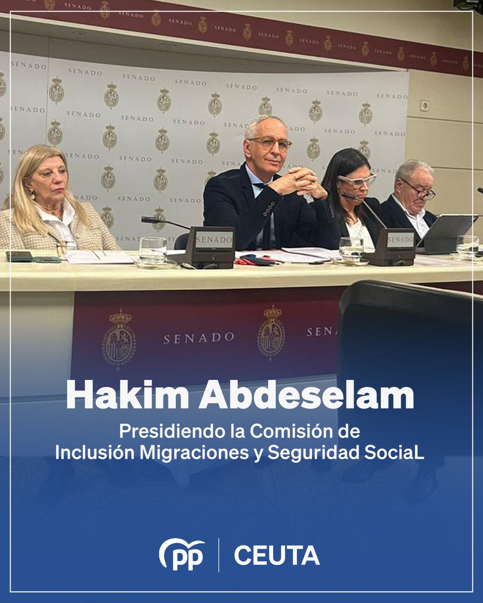 pp_ceuta's tweet image. 🔵 SENADO

Hakim Abdeselam ha presidido la Comisión de Inclusión, Migraciones y Seguridad Social en el Senado, asumiendo una responsabilidad clave en un ámbito esencial para el presente y el futuro de España.

Una muestra del compromiso, la preparación y el peso institucional del…