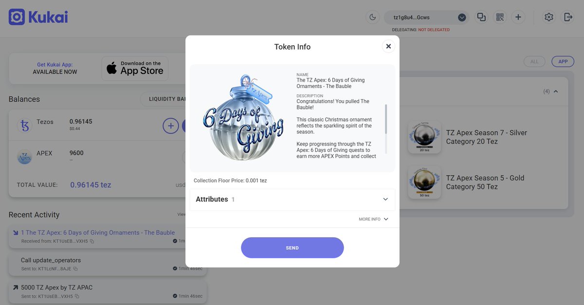 ique_trust's tweet photo. My Ornament Collection in my tezos wallet 😍

The TZ Apex: 6 Days of Giving Ornaments - The Bauble
@TzApac @Tezos https://t.co/X4Ohlz2qx8