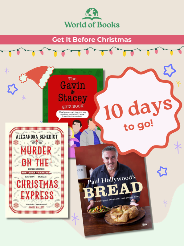 Ten Days And Counting at World of Books! 💫💫💫  The countdown's officially on and honestly? You've got this. Especially because they've made gifting ridiculously easy.

Order by 18th December for standard delivery!

worldofbooks.com/en-gb/pages/ch…

#christmas #books #reading