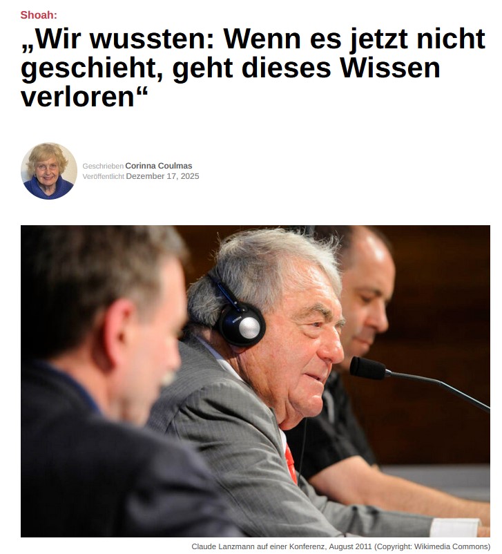 landry_charrier's tweet photo. ✨ Nun ist das Gespräch mit Corinna Coulmas auch auf @DokumenteDoc verfügbar: „Wir wussten: Wenn es jetzt nicht geschieht, geht dieses Wissen verloren“ (#Lanzmann, #Shoah). Mit 🙏 an den Förderverein der #IJBS #Oświęcim für die Unterstützung.
👉 https://t.co/zYNDV03Fxs https://t.co/HDUWCbEguU