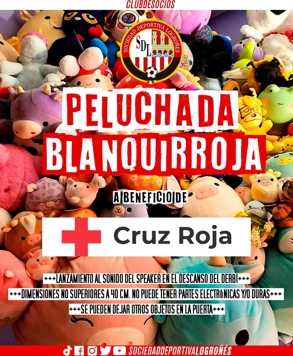 COMUNICADO |🇦🇹

🧸 𝑷𝒆𝒍𝒖𝒄𝒉𝒂𝒅𝒂 𝒃𝒍𝒂𝒏𝒒𝒖𝒊𝒓𝒓𝒐𝒋𝒂.

¡Sé partícipe de la iniciativa! 

➡️ sdlogrones.com/es/news/peluch…

#AmorSinRed