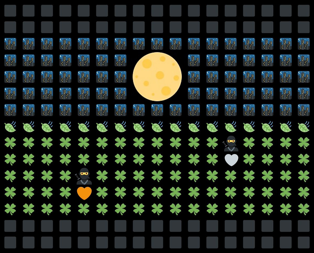 はぐれメタルページ 絵文字で忍者龍剣伝😁 #絵文字でレトロゲーム