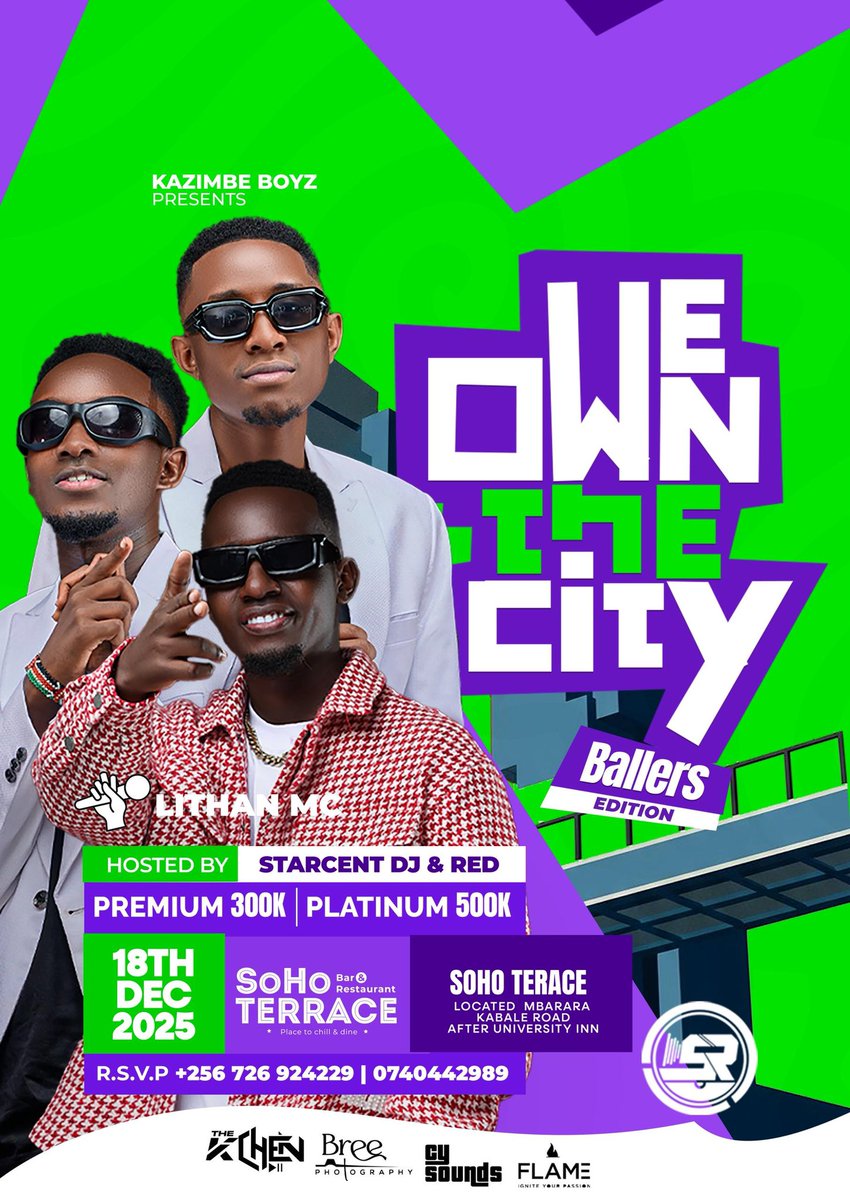 The CountDown is on…1 day to the #TheSRDjsBallersEdition 📍<a href="/SoHoTerraceMbra/">SoHo Terrace</a> 

Hosted by: <a href="/starcentDJftRed/">Starcent Dj & Red</a> 

Becky Larry Faith luv this party 🎉  happening this Thurs.18th.Dec.25 #Party #AFazenda #bbvipks4 #Mbarara