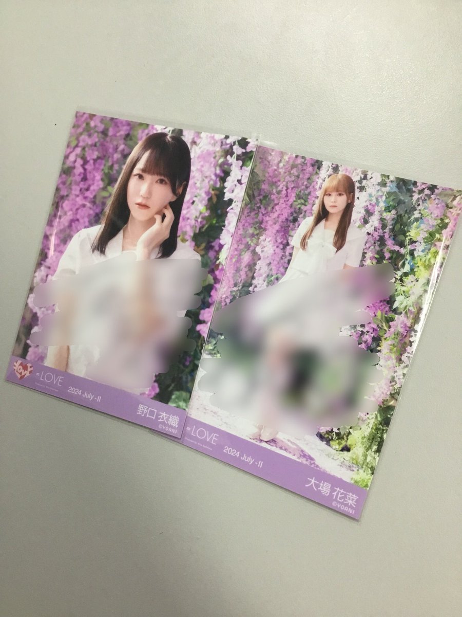 イコラブちゃん 大場花菜さんと野口衣織さんの直筆サイン入り生写真が