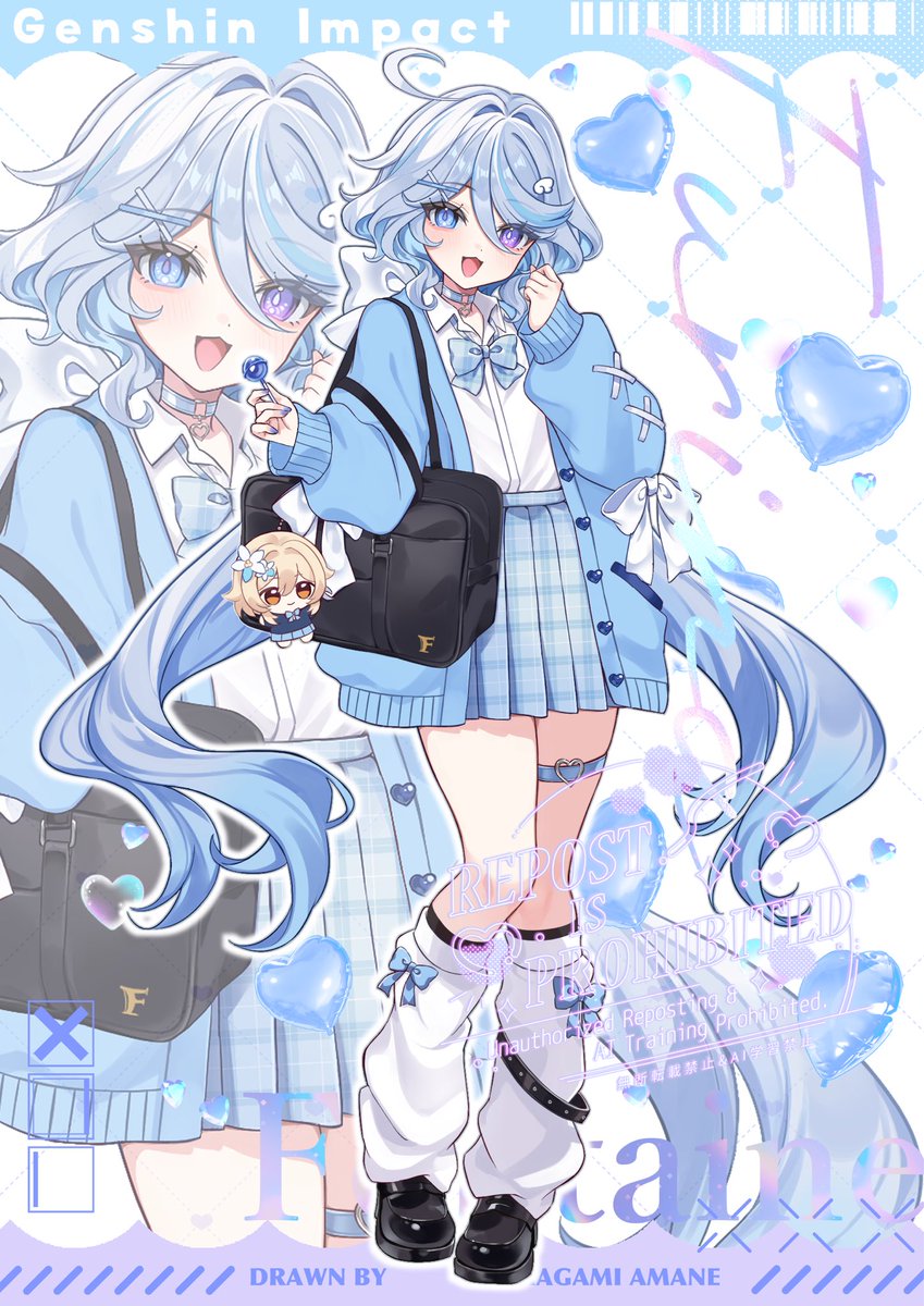 -` ̗制服フリーナアクスタ˙˚ʚ🩵ɞ˚˙ 

#Genshinlmpact  #Furina