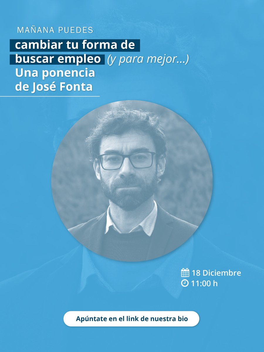 Si aprendes a usar la #InteligenciaArtificial para preparar tu candidatura, irás un paso por delante del resto.

📌 ¿Dejarías pasar la oportunidad de aprender cómo de manera gratuita?

¡Vente a la ponencia de José Fonta!

Apúntate: acortar.link/fYbxo2