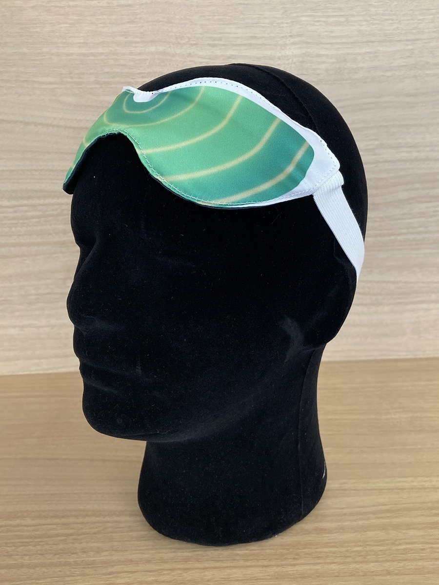 ROCKMAN_UNITY's tweet image. まだまだ制作中ですが、キャンペーンの為に作っている「アイマスク風ビジライザー」アイマスクとして使うよりも、オデコに引っ掛ける想定で作ってます！もちろん寝る時に使っても大丈夫ですよ（ウッチー）