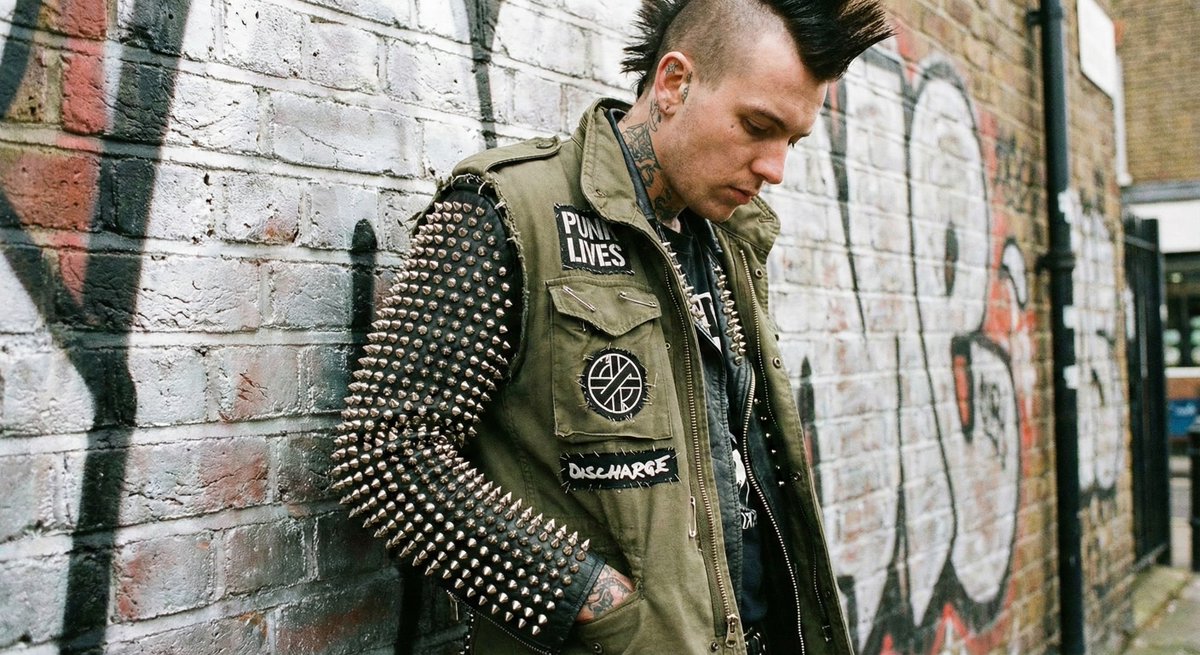 最近、Nano Banana Proをよく使う。 ハードコアパンクの鋲ジャンを生成