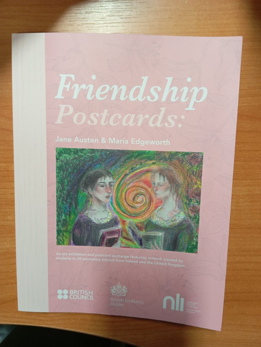 Thomondcclib's tweet image. Ms Murphy's 5th year art class took part in the Friendship Postcards exhibition in Dublin inspired by the friendship between J.Austen and M.Edgeworth. This exhibition will be displayed in the Jane Austin museum in England in January❤️ @jcsplibraries @ThomondCommColl @NLIreland