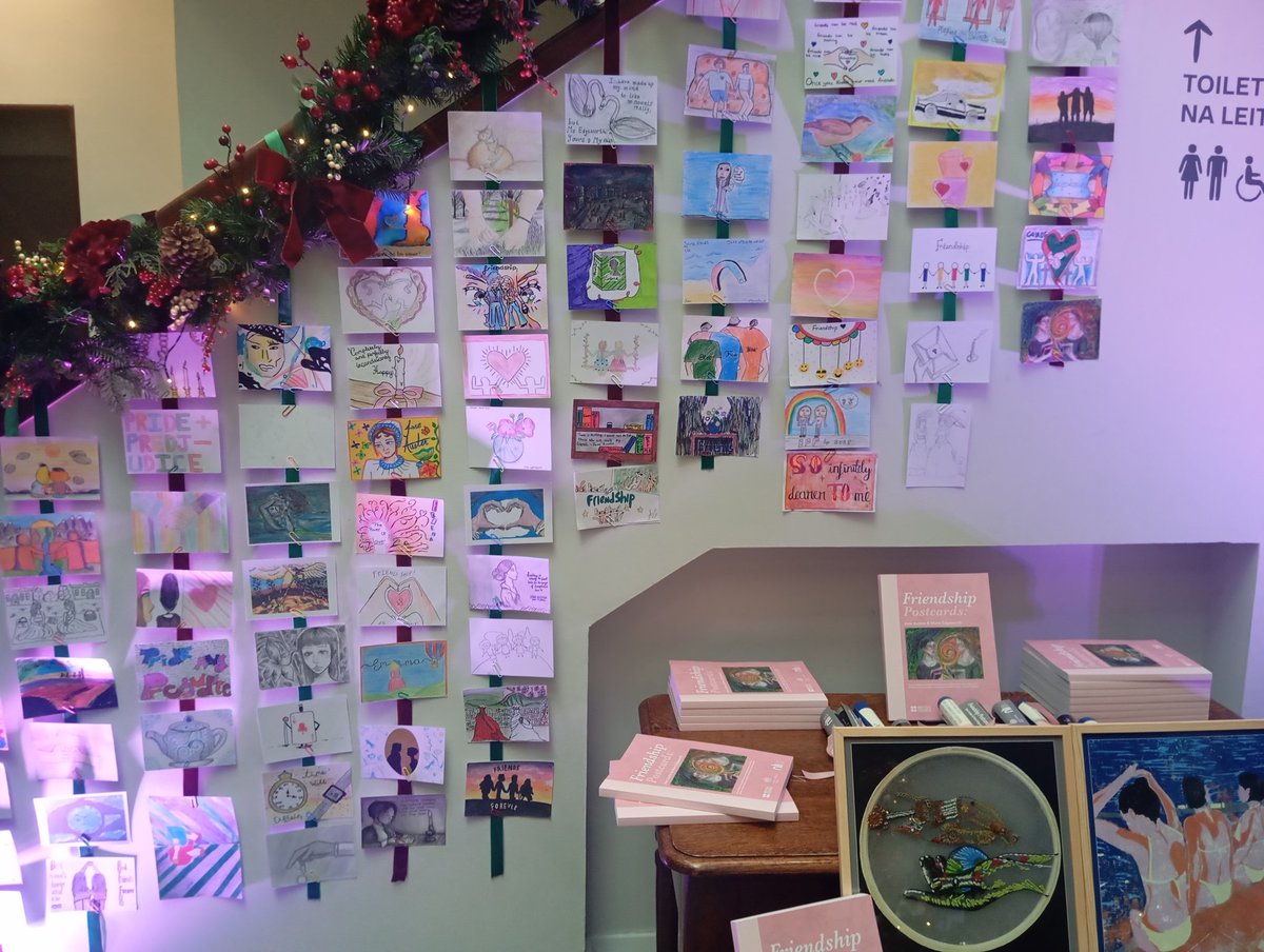 Thomondcclib's tweet image. Ms Murphy's 5th year art class took part in the Friendship Postcards exhibition in Dublin inspired by the friendship between J.Austen and M.Edgeworth. This exhibition will be displayed in the Jane Austin museum in England in January❤️ @jcsplibraries @ThomondCommColl @NLIreland