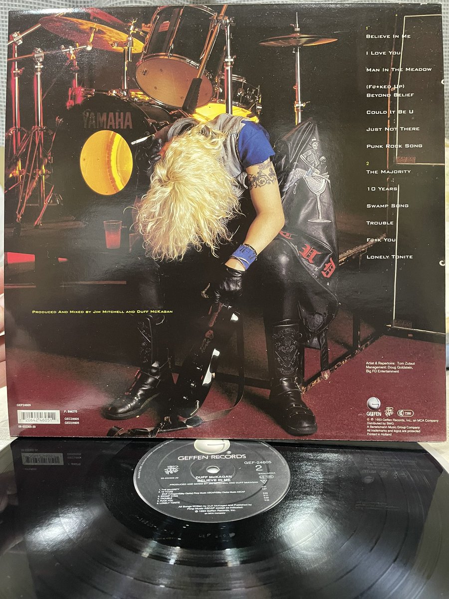 DUFF McKAGAN / BELIEVE IN ME 93年 EU盤orgレコード Geffen Records