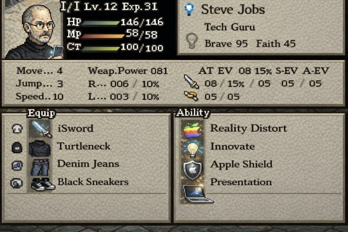 hanagasa_ai's tweet image. Steve Jobsのステータス
ChatGPTの新モデルに作らせたんですが
アビリティにReality Distortを備えてるあたり
わかってる感がすごいです