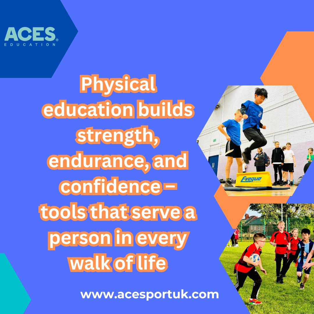 ACESport_UK's tweet image. 🎯 Physical education is more than sport — it’s the foundation for learning, focus, and growth.
Find out how we can support your school at acesportuk.com
#LearningThroughMovement #EducationExcellence #ActiveSchools #WellbeingInEducation #ACESportUK