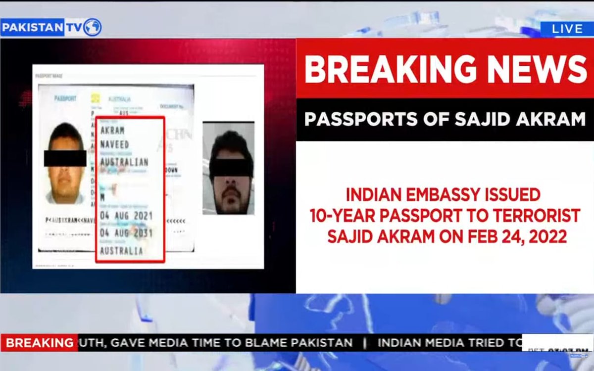 PakTVGlobal's tweet image. Passports of Bondi Beach shooters Sajid Akram and his son have surfaced, revealing key information about the suspects’ nationality and travel history.

#BondiBeach #SydneyAttack #Investigation #AustraliaAttack #Indianpassport #sajidAkram  #PakistanTV #PakistanTvglobal