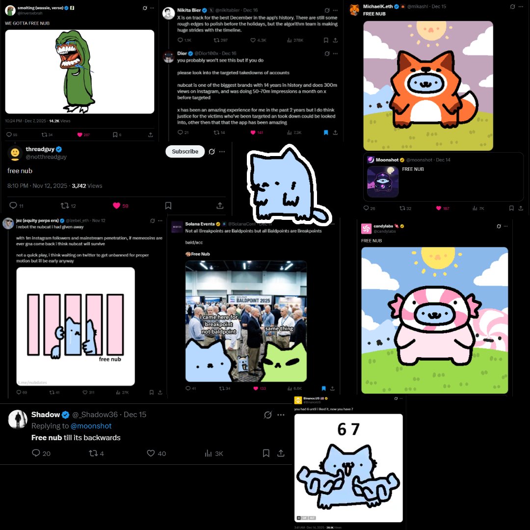 no_face_nub's tweet image. Hey @nikitabier, @elonmusk, @X — quick context worth your time.

I know you’re fighting real spam at scale. Respect for that.

But this isn’t a “pls unsuspend my account” case.

@nubcat is a 12+ year independent art project.
Pre-crypto. Pre-tokens. Pure internet culture.
One…