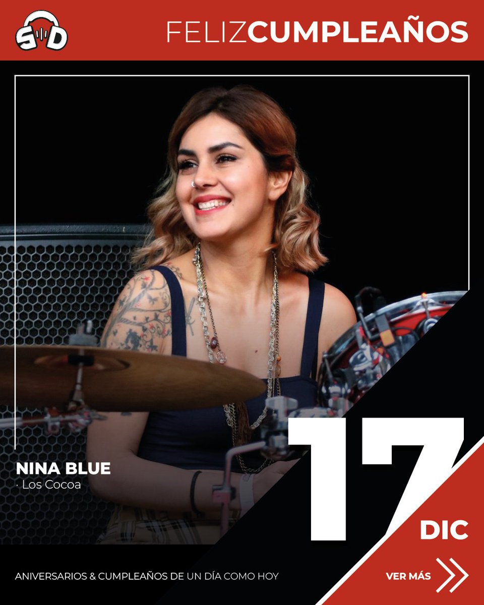 SoundDatos's tweet image. #SoundDatos · Diciembre 17 | Feliz Cumpleaños:
· Nina Blue ( @loscocoa)
---
Click en el link para ver más: instagram.com/p/DSXkSAyALoT/…