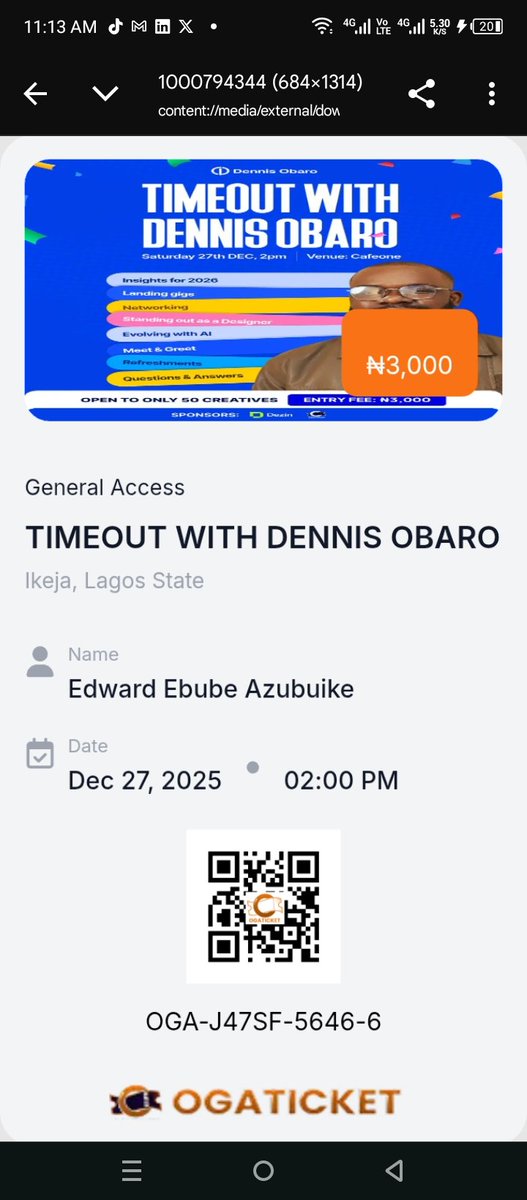 Designby_edward's tweet photo. @thedennisobaro1 Ticket secured https://t.co/GTNSoyJIet