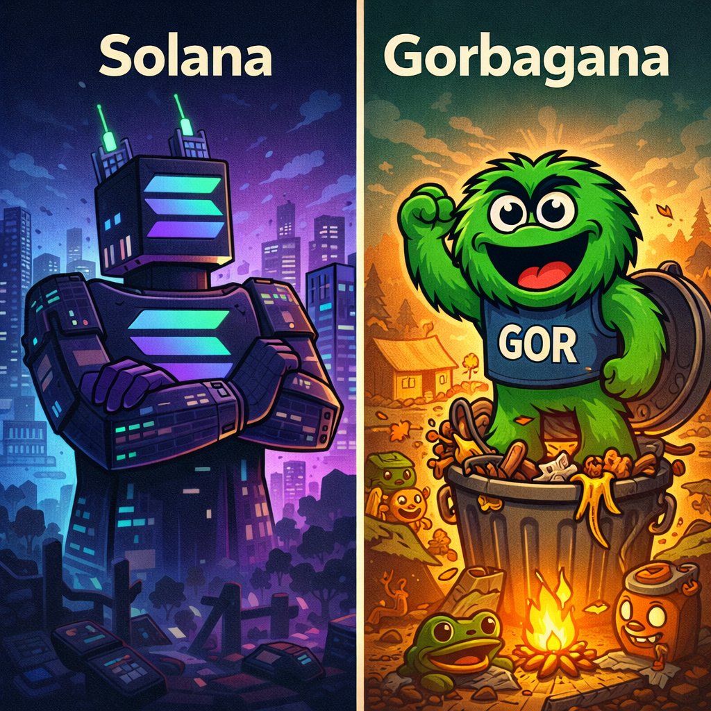 Gor_Lady's tweet image. Gorbagana: The New Frontier Solana Accidentally Created

Solana won the speed war.
It won the culture war.
It won the user war.

But its success created something unexpected:
A massive overflow of builders, memecoins, NFT communities, and degens who wanted an early Solana moment…