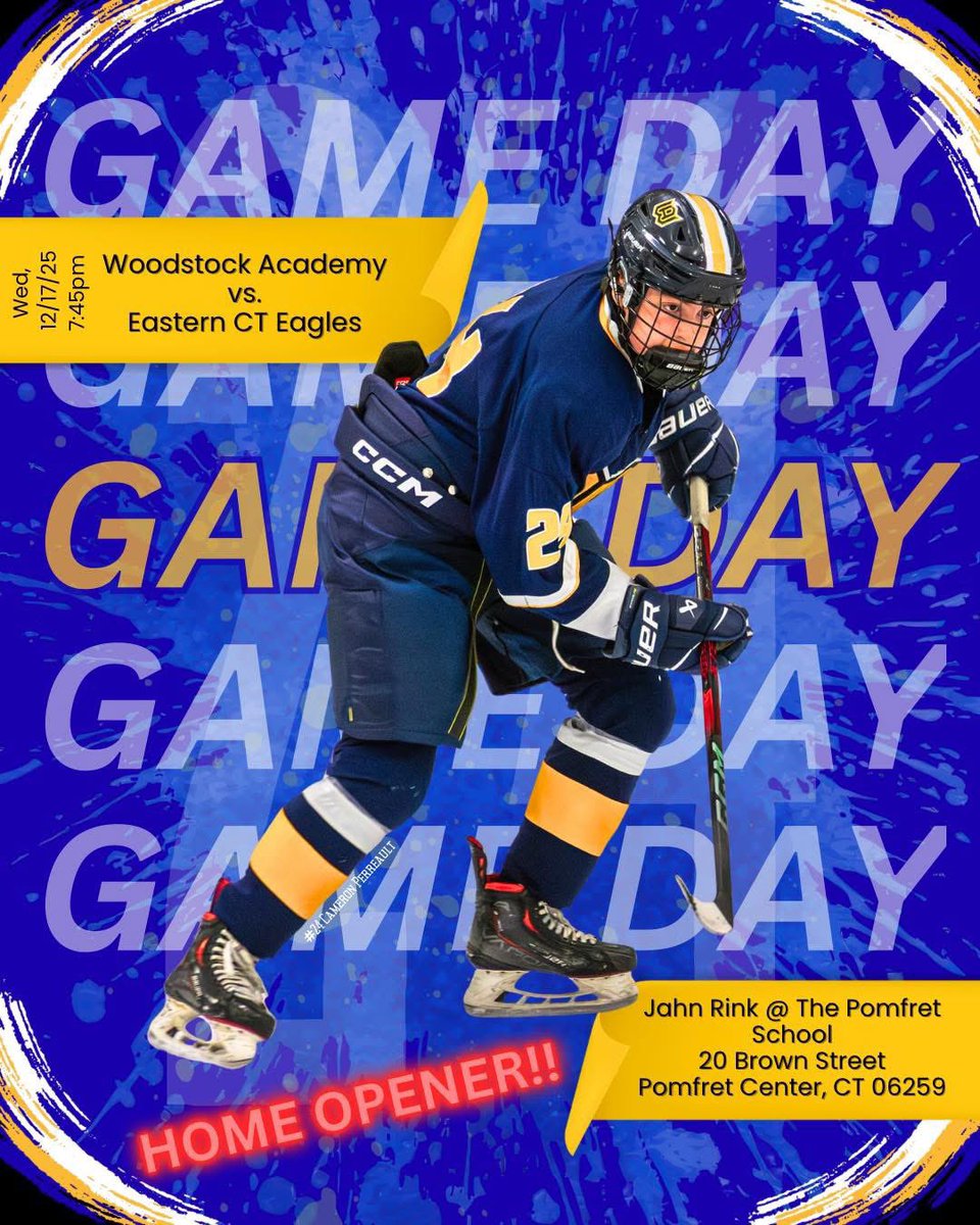 🏒 WA Boys Hockey Home Opener — TONIGHT!

Woodstock Academy vs Eastern CT
7:45pm
Jahn Rink, Pomfret School
#cthk