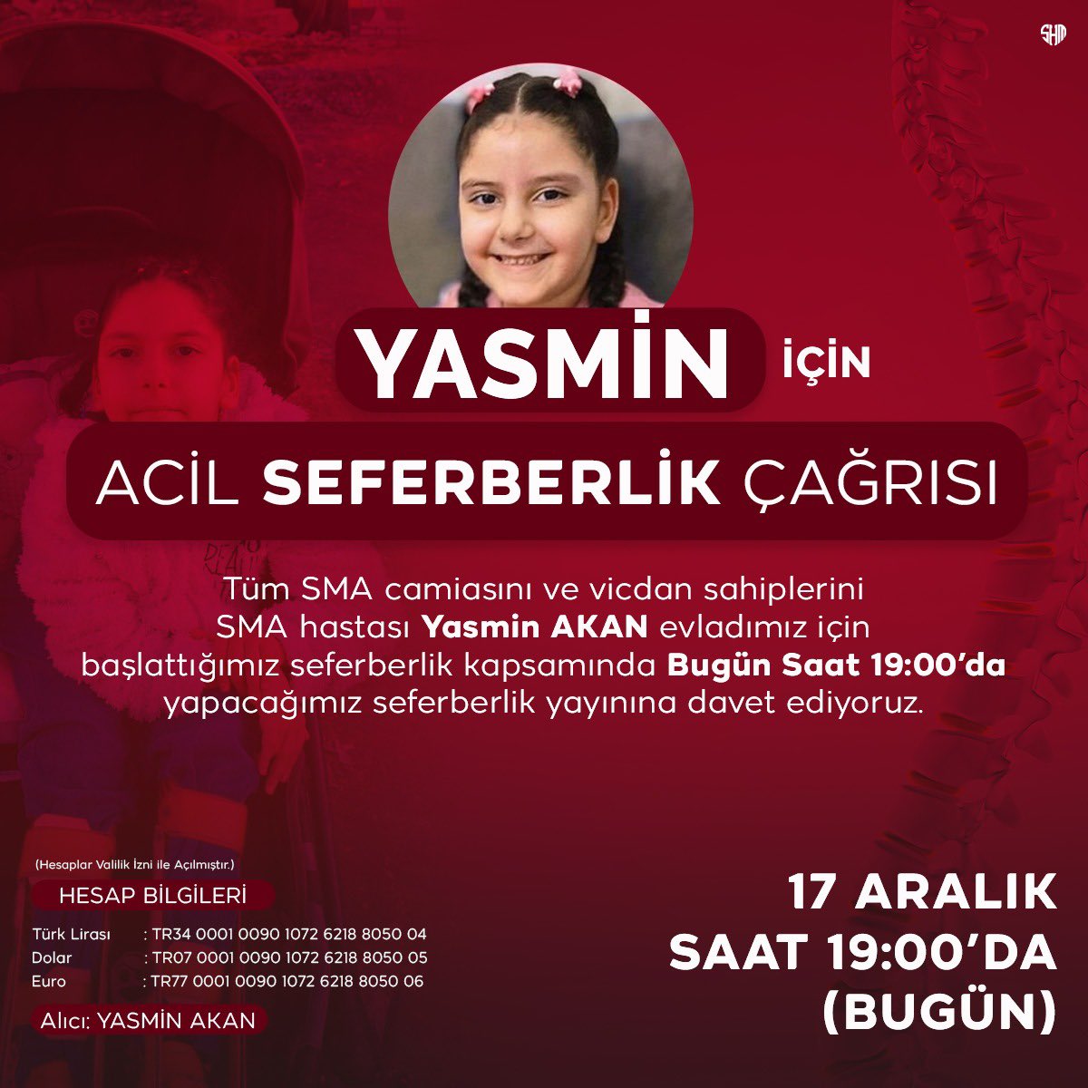 🚨TÜRKİYE'NİN EN GERİDE KALMIȘ KAMPANYALARINDAN BİRİ İÇİN SEFERBERLİK ÇAĞRISI🚨
Tüm SMA camiasını ve vicdan sahiplerini SMA hastası YASMİN AKAN evladımız için başlattığımız seferberlik kapsamında yapacağımız yayına davet ediyoruz

<a href="/sefagedikx/">Sefa Gedik</a> <a href="/mevocuum/">𝓜𝑒𝓇𝓋𝑒</a>
<a href="/Htc00x/">𝐻𝑎𝑡𝑖𝑐𝑒</a>  DAYANIŞMA YAŞATSIN