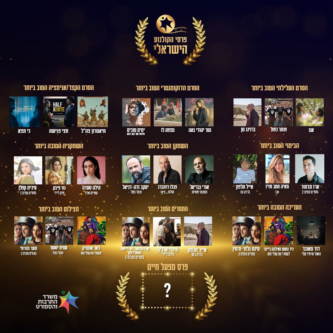 המועמדים לפרס הסרט הטוב ביותר בטקס הממלכתי של שר התרבות מיקי זוהר: "אנו", "ברנינג מן" ו-"פנתר כפול"