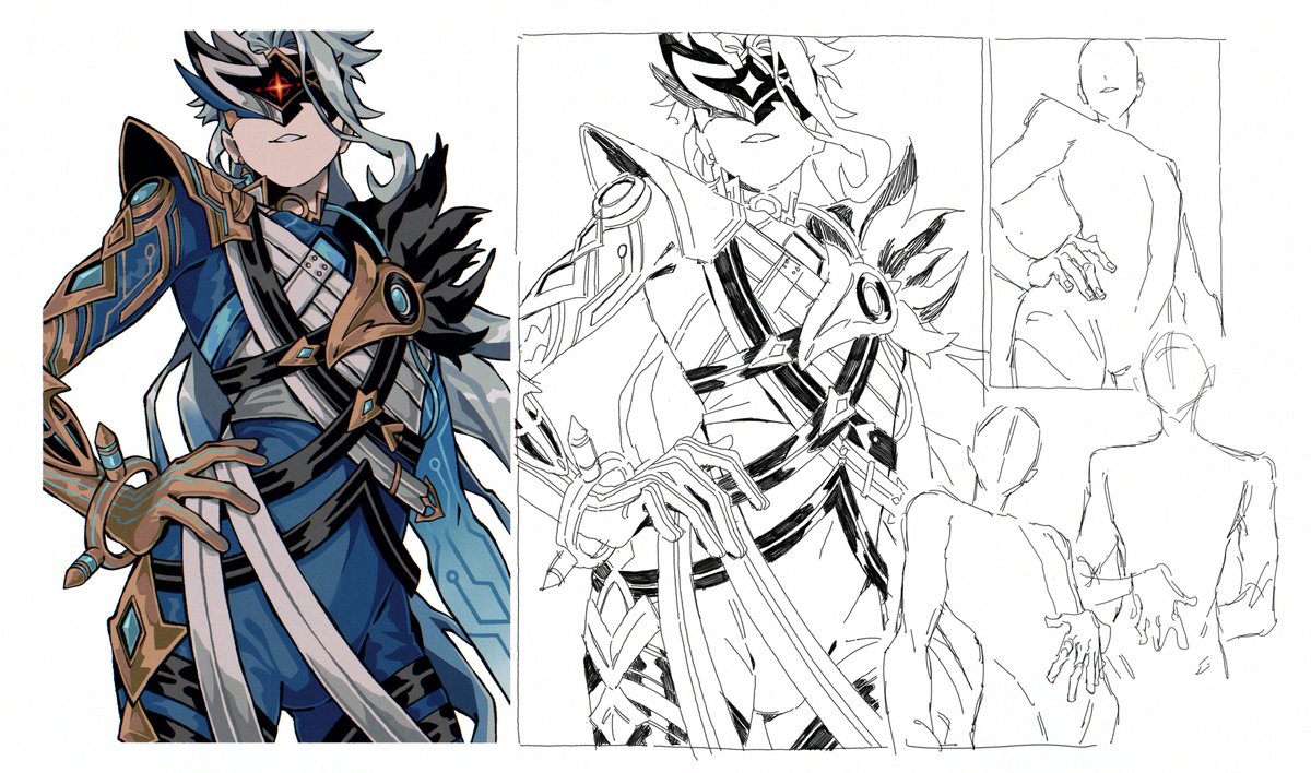 sketch + unused pose