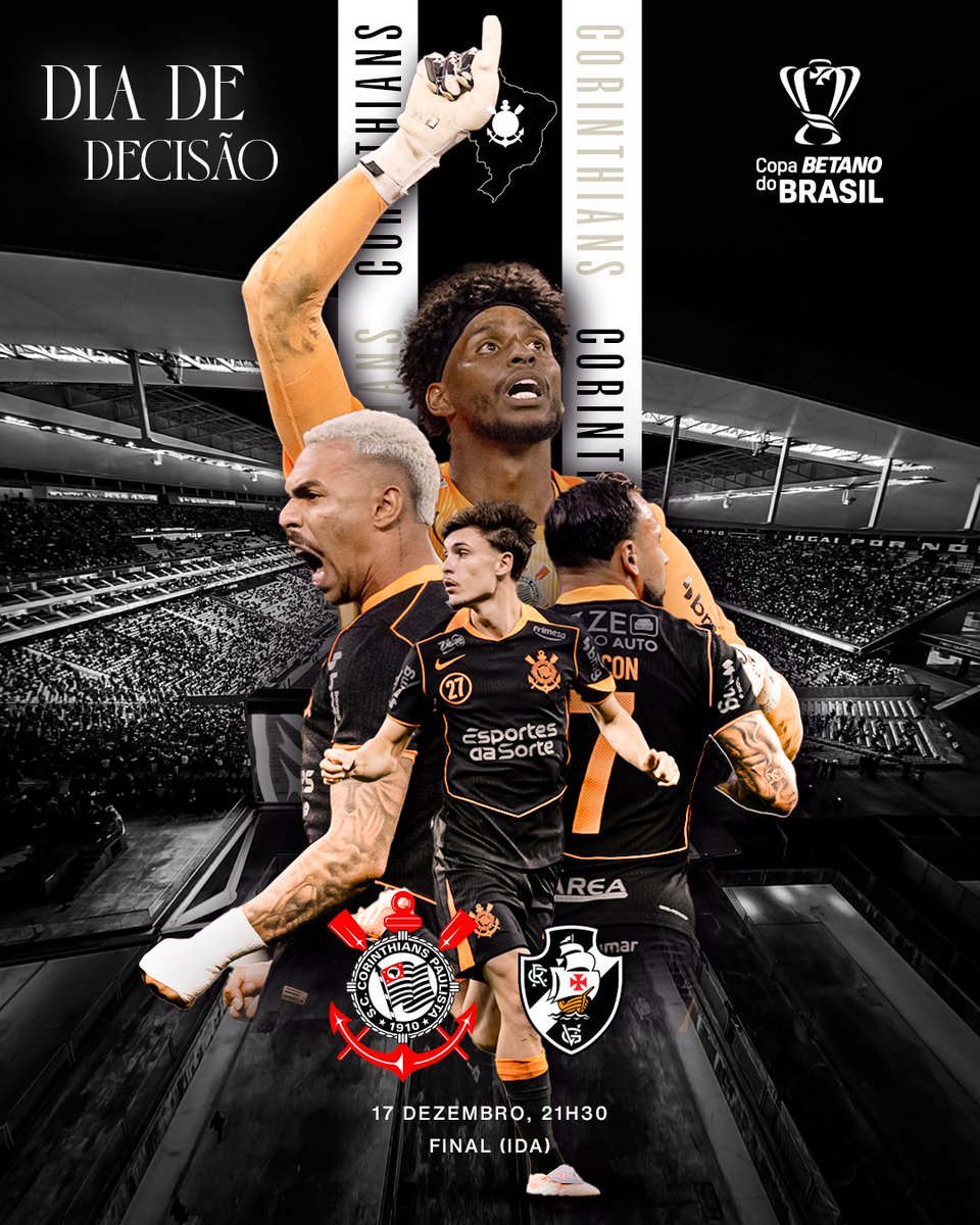 É HOJE, FIEL!!!!!!!!!!!!!! 🖤🤍

A Neo Química Arena estará lotada para os primeiros 90 minutos da decisão da Copa do Brasil!!!!! 🏟️

🎶 AQUI TEM UM BANDO DE LOUCOOOOOOOO!!!!!!!! 🎶

#TodoPoderosoTimão
#SCCPxVAS
#VaiCorinthians